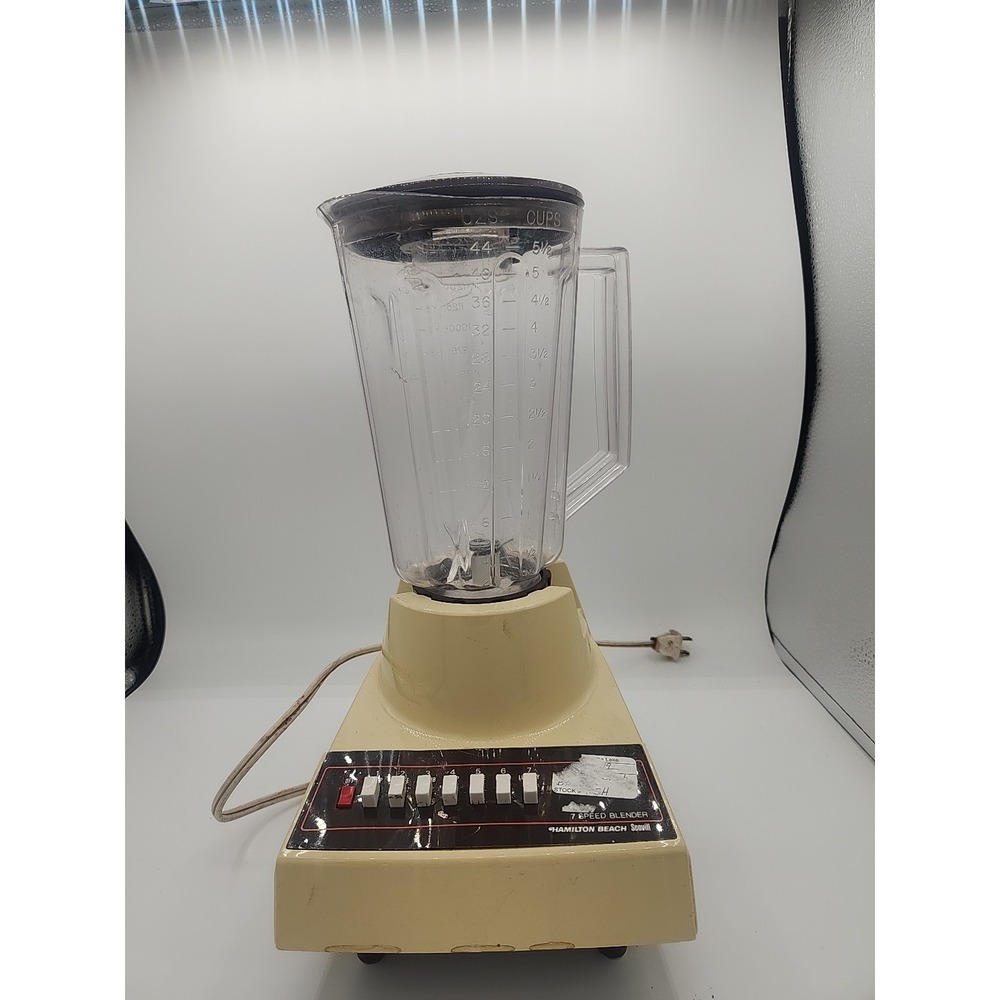 Vintage Hamilton Beach Scovill 7 Speed Blender Model 600-1 Tested Almond & Brown